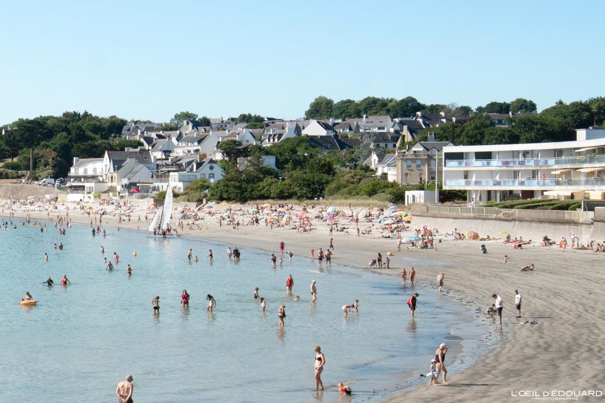 Plage des Sables blancs Concarneau Finistère Bretagne Visit France Tourisme Vacances Océan Atlantique - Holidays Travel French Brittany beach