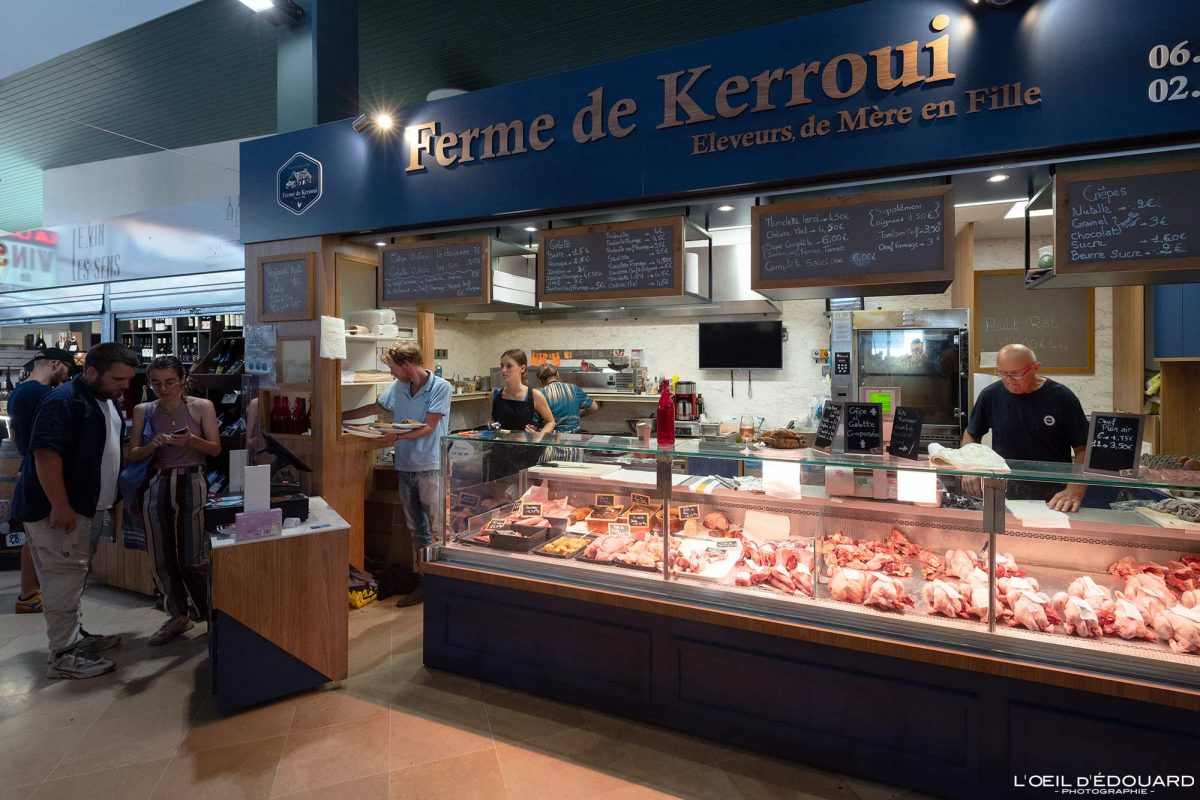 Boucherie Ferme de Kerroui Marché Halles des Lices Vannes Morbihan Bretagne Visit France Tourisme Vacances - Holidays Travel French Brittany Butchery Food Market