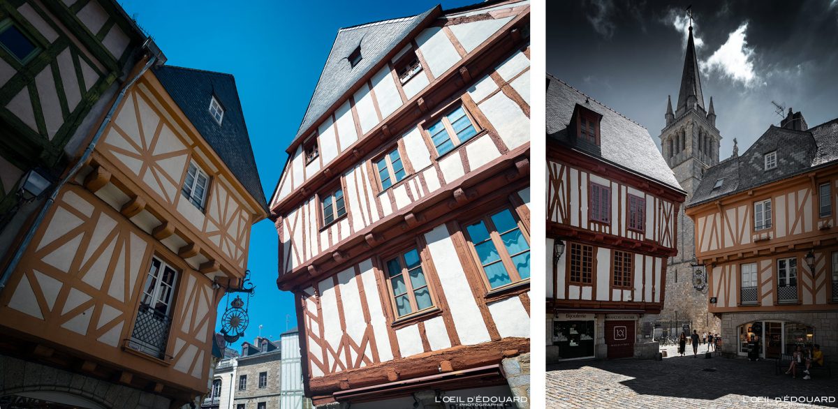 Maisons qui se touchent presque - Maisons à colombages Place Saint Henri IV Vannes Morbihan Bretagne Visit France Tourisme Vacances - Holidays Travel French Brittany Architecture City view