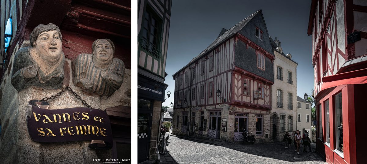 Vannes et ses femmes Maison à colombages Vannes Morbihan Bretagne Visit France Tourisme Vacances - Holidays Travel French Brittany House Architecture City view street photography
