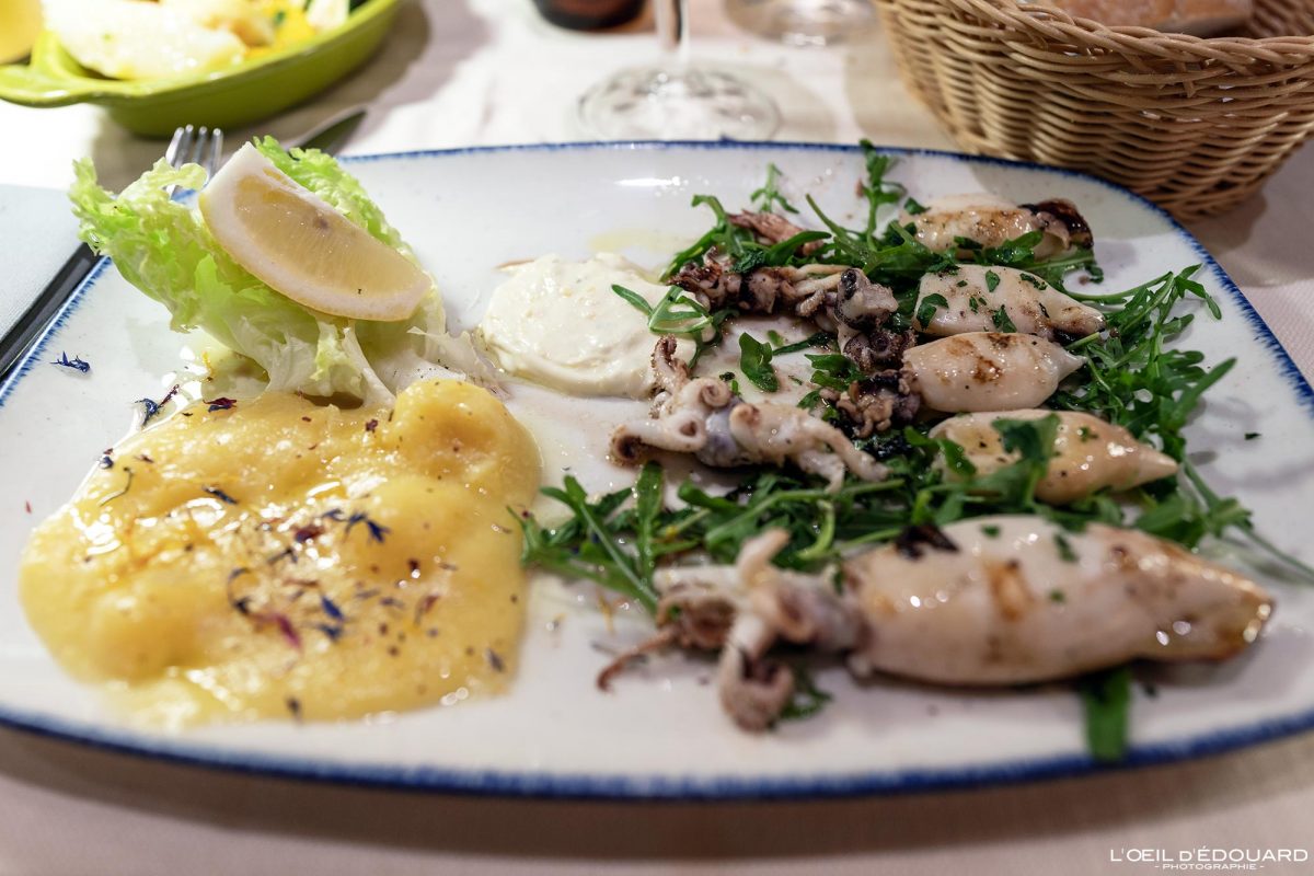 Calamars grillés Restaurant Venise Tourisme Italie Voyage - Secondo Piatto calamari alla griglia Osteria da Alberto Venezia Italia Venice Visit Italy Travel Europe Italian Food