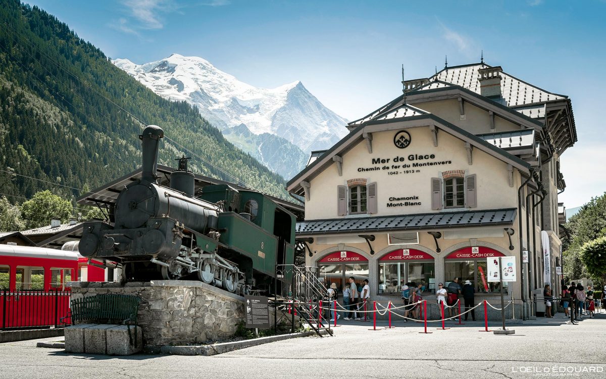 Train Gare de Chamonix Massif du Mont-Blanc Haute-Savoie Alpes Visit France Tourisme Paysage Montagne French Alps Mountain Landscape