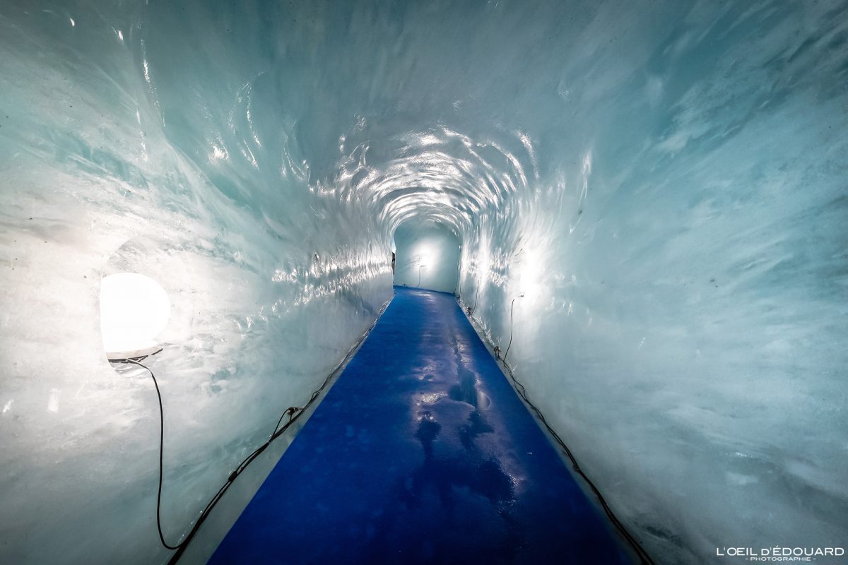 Grotte de Glace Mer de Glace Montenvers Chamonix Massif du Mont-Blanc Haute-Savoie Alpes Visit France Tourisme Paysage French Alps Mountain Landscape Ice Cave Sea of Ice