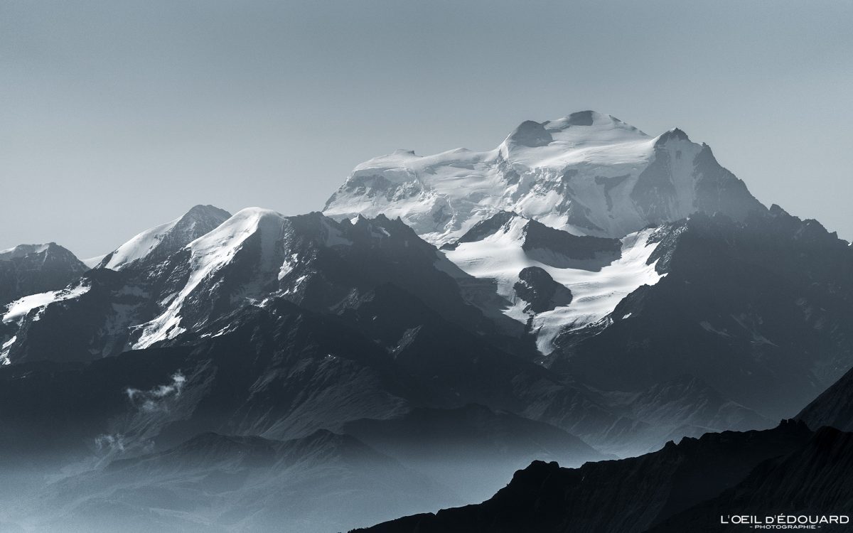 Eiger Jungfrau Alpes Pennines Suisse Switzerland - Vue depuis le sommet de la Dent d'Oche Paysage Montagne Randonnée Outdoor Nature Mountain Landscape