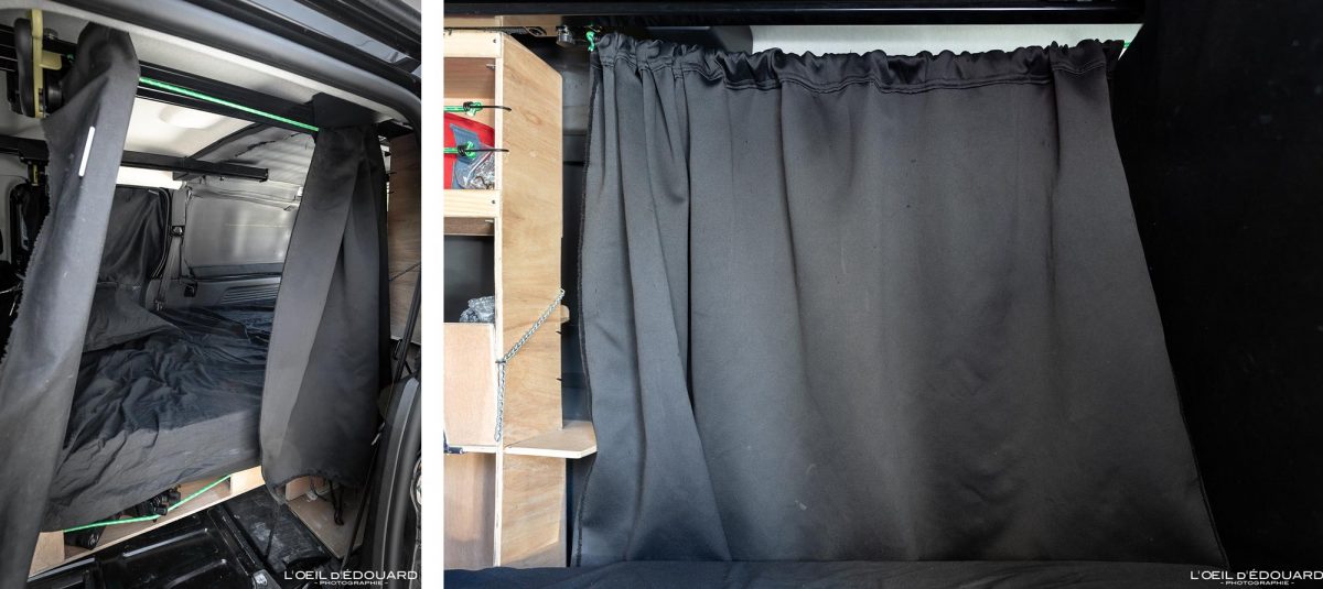 Rideau - Bricolage Idée Aménagement Voiture Utilitaire Fourgon en Van pour Dormir dedans Road Trip Voyage Travel Car Craft Layout to Sleep in VanLife Curtain