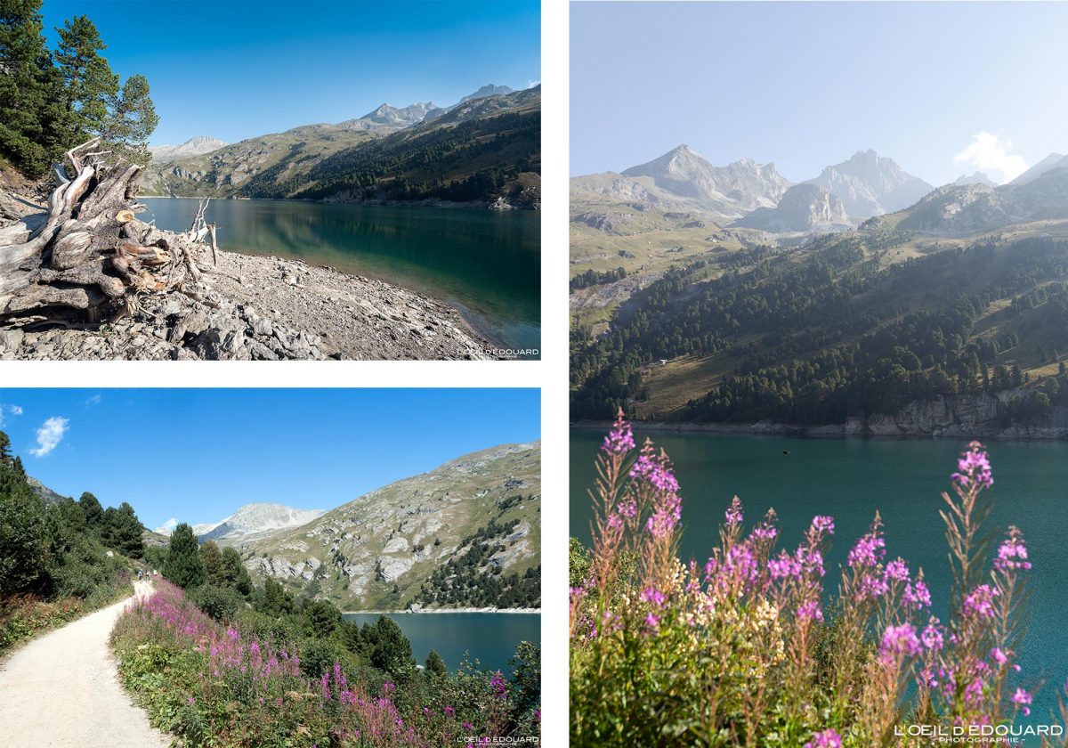 Lac Barrage Plan d'Amont Randonnée Aussois Haute Maurienne Massif de la Vanoise Savoie Alpes France Tourisme Paysage Montagne Nature Outdoor Lake Landscape Mountain Hiking