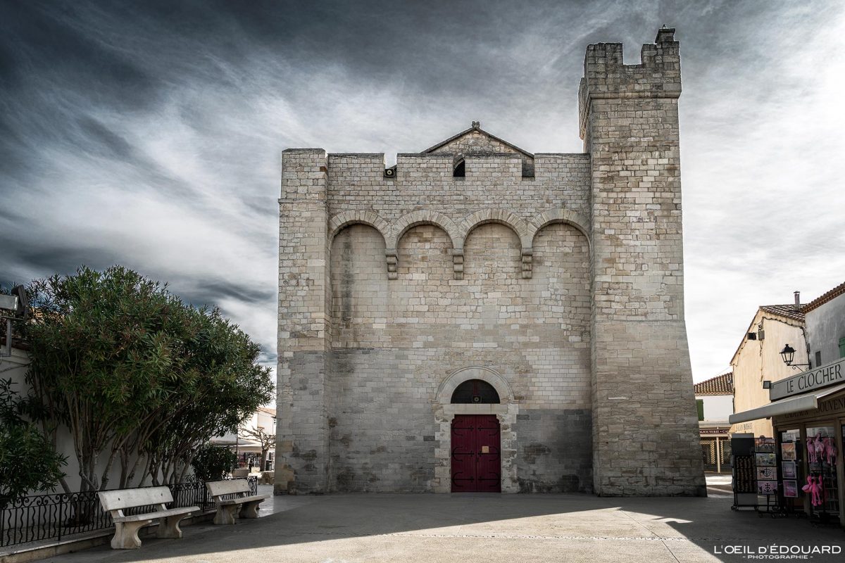 Église Notre-Dame-de-la-Mer Aigues-Mortes Camargue Bouches-du-Rhône Provence-Alpes-Côte d'Azur Visit South of France Tourisme Religion Church Architecture