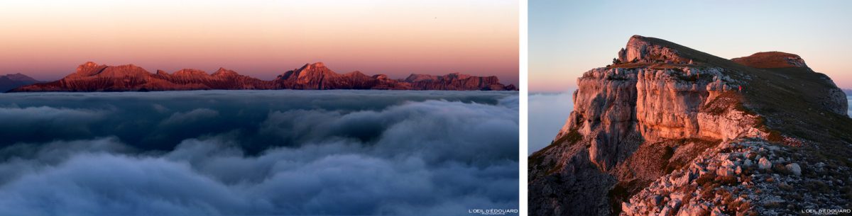 Coucher de soleil Bivouac Mont Aiguille Alpinisme Massif du Vercors Isère Alpes France Paysage Escalade Montagne Nature Outdoor French Alps Mountain Sunset Landscape Climb Mountaineering Rock Climbing
