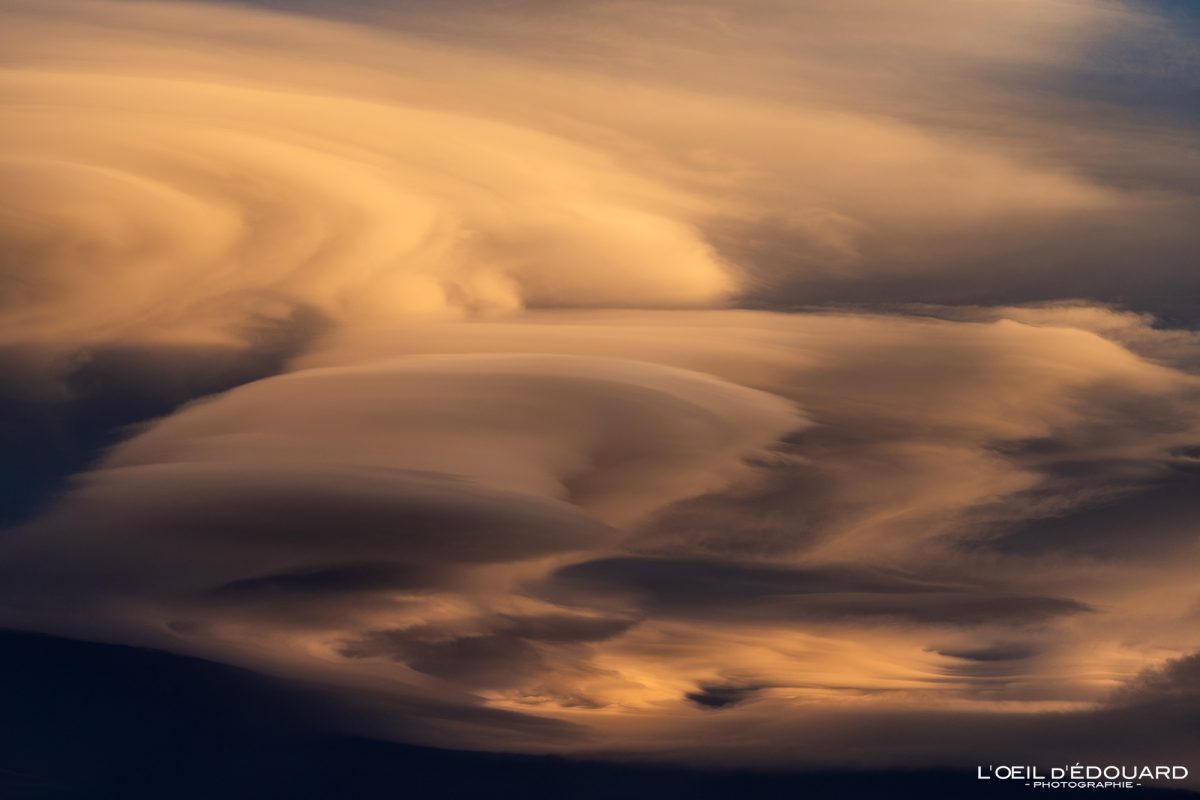 Nuage lenticulaire Ciel Coucher de Soleil / Cloud Sky Sunset