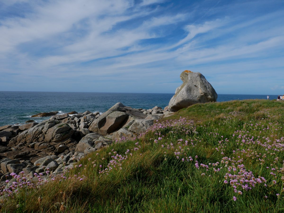 Vue depuis la côte vers Plouescat
